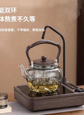 2026峰发全玻璃煮茶壶烧水泡茶蒸煮一体家用茶具套装电陶炉煮茶器