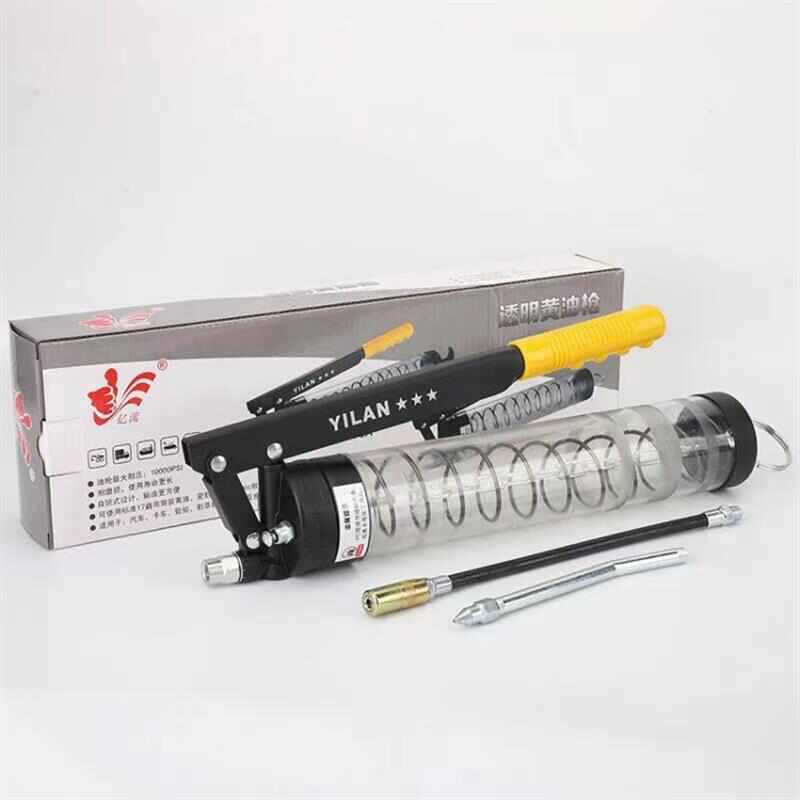 透明单杆黄油枪 毛毛虫专用黄油枪 单双压牛油枪高压自吸黄油机抢 - 图1