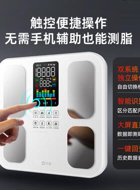 沃莱智能体脂秤电子秤体重的家庭用高精准度小型人体减肥计器充电