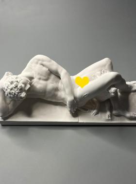 北欧简约复古艺术石膏像人物雕塑酒柜玄关装饰摆件美术教具礼物