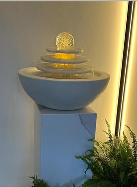 聚宝盆自循环流水摆件桌面生财招财客厅转运假山办公水流水景喷泉