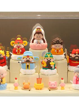 五路财神爷各路神仙家居酒柜电视柜招财玄关装饰品摆件展示架礼品