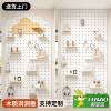 Solid wood hole board storage rack custom storage style wall entry entrance walnut wood wall wall hanger