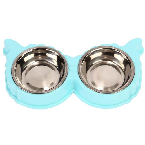 厂家现货新款不锈钢宠物双碗 塑料宠物碗卡通狗碗猫碗 喂食器 - 图3