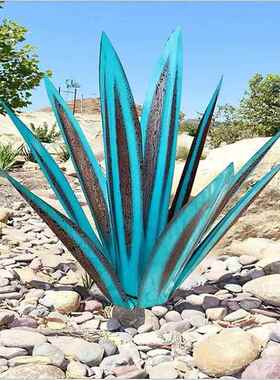 新品龙舌兰花铁艺番麻植物世纪树工艺品户外庭院花园创意装饰