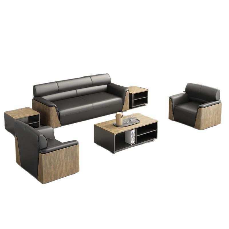 办公室沙发简约商务会客沙发茶几组合套装现代会客单人休闲接待室,淘宝优惠券,粉丝福利购,淘宝优惠卷