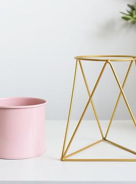 感铁艺落地式花盆带支架花摆放通用客厅子室内家