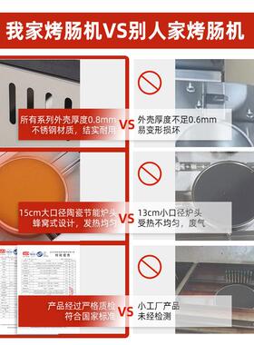 多功能烤肠组合机燃气路边摊淀粉肠烤机夜市商用脆皮摆摊香肠机