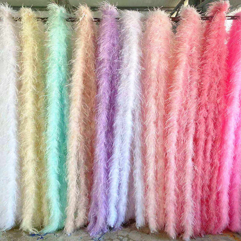 琪琪服装辅料厂家直销9-11cm鸵鸟毛羽毛绒条 - 图2