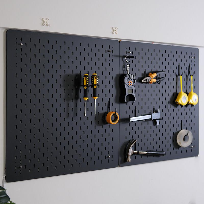 Black acrylic perforated board without punching computer wall wall rack e-sports room decoration computer desk customization