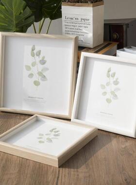 Nordic simple wooden photo frame square picture frames 相框