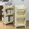 Student dormitory desk hole board trolley book storage rack movable floor-standing bookshelf multi-layer storage layer