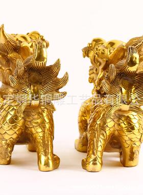 直种供铜制貅貔大号貅铜麒麟各貔雕塑铜摆件铜150像加工