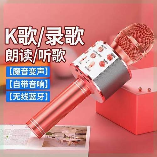 外贸WS858手机麦克风 无线蓝牙话筒k12歌手机麦克风蓝牙音响k歌宝 - 图2