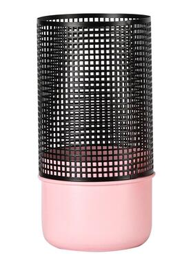 简约现代金属镂空几何花器网格花瓶艺术摆件售楼处样板房软装饰品