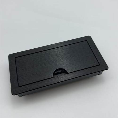 铝合金台面办公会议桌线盒信息电源插板桌面插座面板嵌入式多功能 - 图0