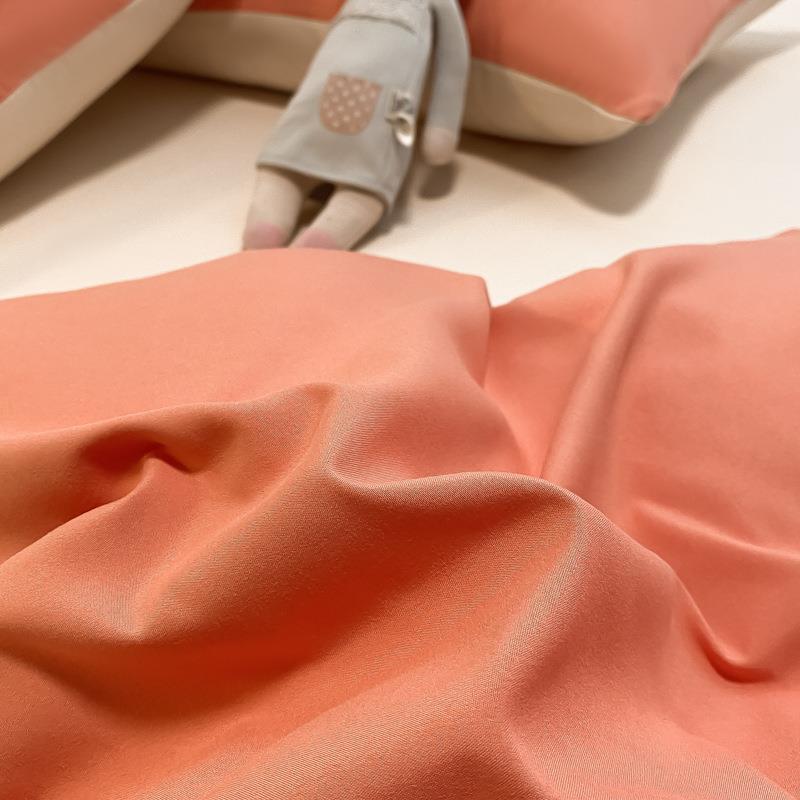 水棉纯色简MPX约双拼套四件舍套学生宿磨洗毛三件床上用品 - 图1