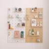 Hole board solid wood wall display rack decorative partition storage rack wooden entrance wall bookshelf living room storage rack