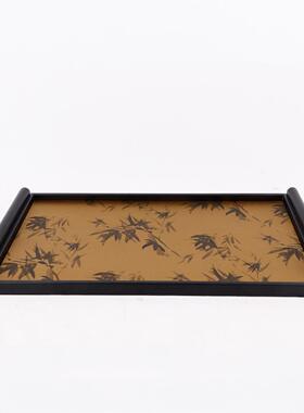 样板间摆件新中古式现代轻奢美学空间软装展厅售楼处收纳托盘饰品