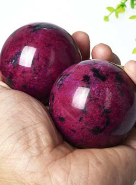 玉器实心玉石手球按摩球老年jian身球手转手玩球手握把批发