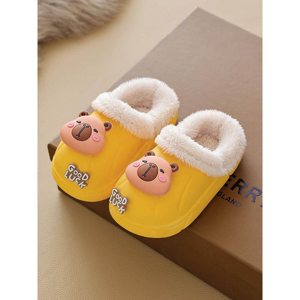 棉鞋女宝宝棉鞋男童棉拖鞋儿童加绒加厚可拆卸防水居家防滑可爱棉,淘宝优惠券,粉丝福利购,淘宝优惠卷