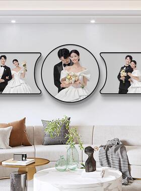 婚纱照相框挂墙高级感定制照片卧室床头画全家福装饰画沙发画冲印