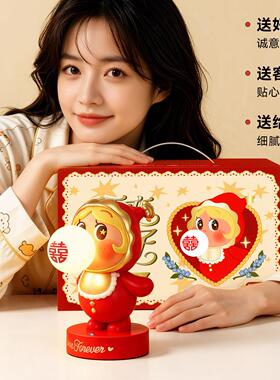 结婚摆件送新娘人礼物结婚礼物桌新订布婚置用品新婚喜庆创意面装