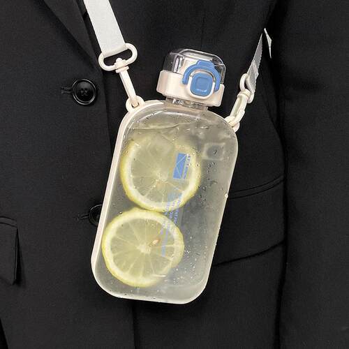 时尚简约大容量水杯创意方形运动健身杯子高颜值网红塑料水杯 - 图2