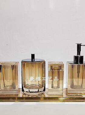 料现代，香薰和棉签沐室液漱口杯洗手瓶蛊水晶家居，瓶饰品