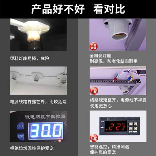 爬宠饲养箱pvc保温箱守宫鬃狮蜥蜴陆龟蛇恒温箱乌龟爬行启梅商行 - 图1