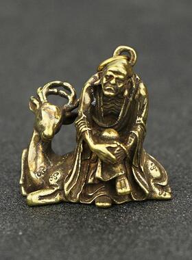 仿古玩铜器佛像摆件十八罗汉铜像古法工艺收藏品实心黄铜摆饰