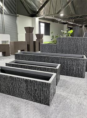 户外长方形玻璃纤维花盆组合露台庭院阳台花池花槽市政园林花箱定