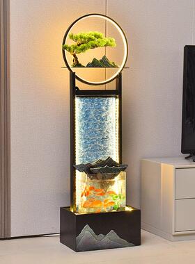 流水摆件循环水客厅电视柜旁边风水轮招财办公室乔迁新居开 业礼