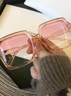 Vintage Oversize Square Sunglasses Women Luxury Brand Big Fr