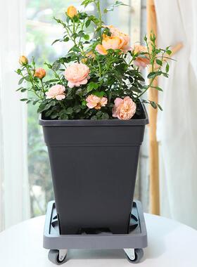 室外家用花盆垫塑料可移动移动花盆托盘底托支架托架承重置物架