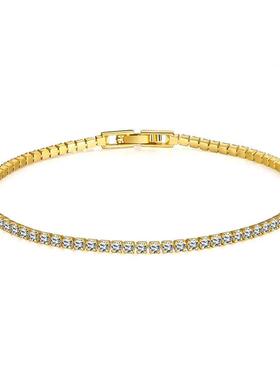 Sterling 925 Silver Jewelry 16cm to 19cm Tennis Bracelet 2mm