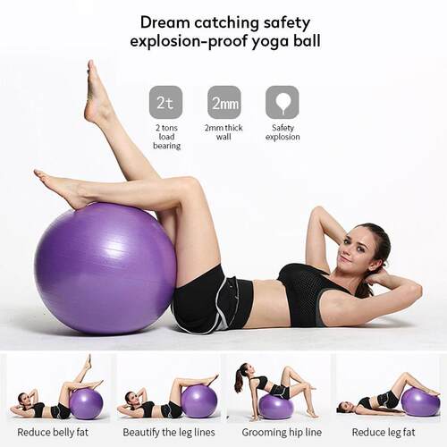 PVC Fitness Yoga Balance Ball瑜伽球Home Gym Bola Pilates跨境 - 图2
