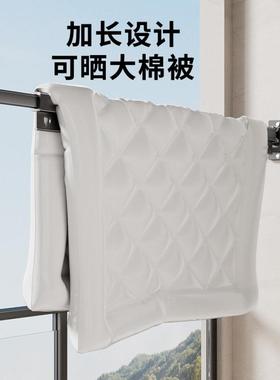 阳台折叠晾衣架伸缩晾晒室内隐藏式晒衣架卫生间晾衣杆子晾衣神器