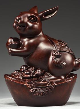 木木雕十生肖摆件一套实质牛鼠虎兔龙蛇马羊猴鸡狗猪工艺LDS0817