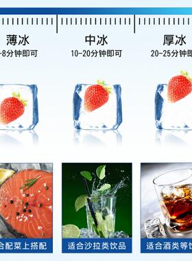 方奶块制冰机商用茶店酒KGTV25K全自动中小型冰块吧25公斤/制作机