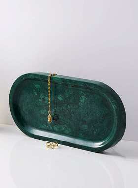 一件发高奢粉糯风天然大理石贝壳造型一体盘首饰耳钉家居展展示盘