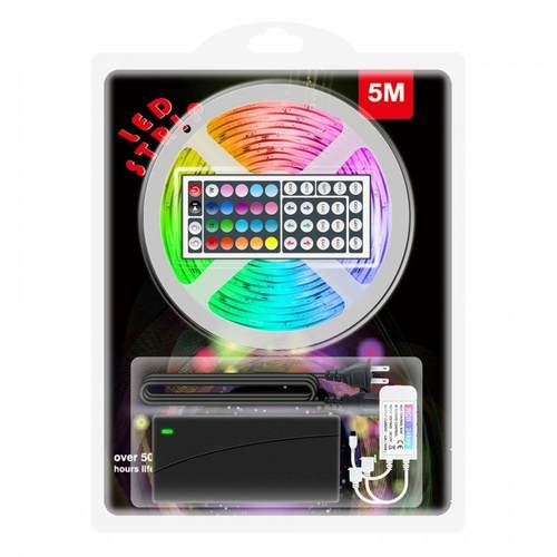 跨进LED灯带5050RGB套装滴胶防水44键5米吸塑七彩变色软灯条 - 图3