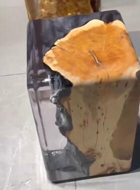 透明树木墩连体店现XSM0039代装饰脂工艺品家居客厅酒玄关售楼处
