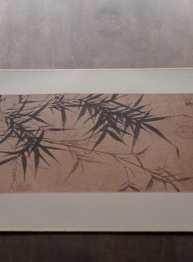 是名一鹿｜国墨竹写意画画中式彷装饰XKL古画空画竹子挂画画文艺