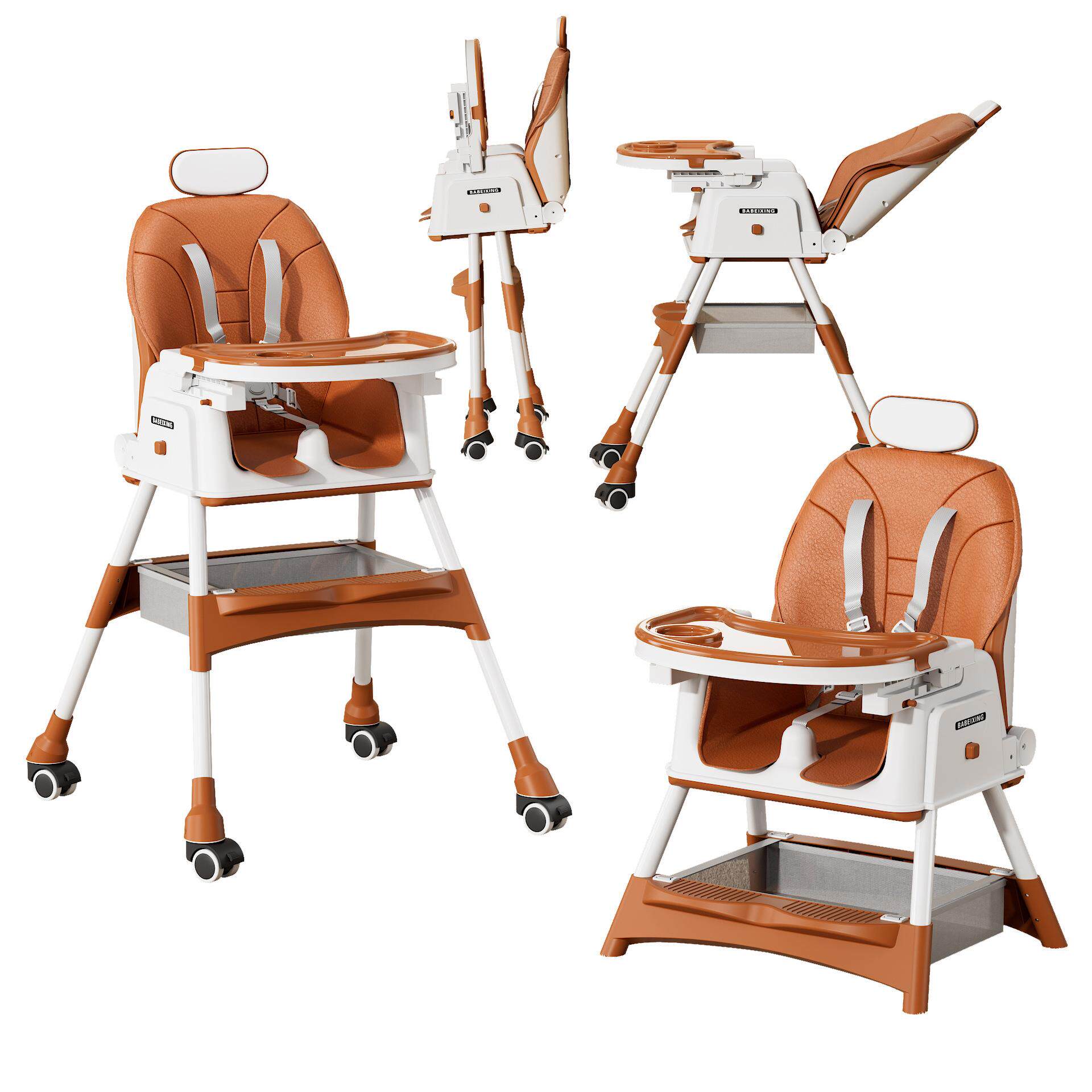Cross-border children's dining chair, foldable and reclining 185 chairs, household baby dining chair, portable baby dining table and toilet seat