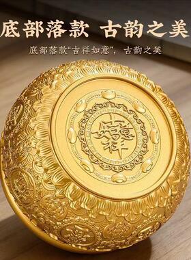 黄铜香炉室内家用招财聚宝盆客厅玄关装饰摆件店铺开业送礼铜香炉