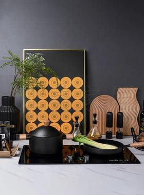 展现代样板间厨房软装饰品摆件家具店厅橱柜台面具道示陈列展套装