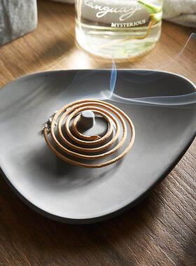 sandalwood seat bedroom floor mosquito coil tray cement tray