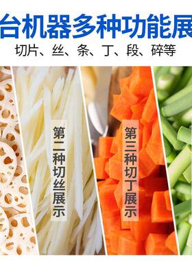 全自动商用切菜机根茎类切片切丝切丁机设备餐厅饭店蔬菜切割机