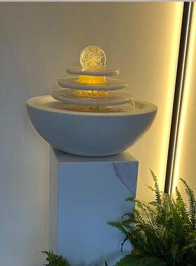 聚宝盆自循环流水摆件桌面生财招财客厅转运假山办公水流水景喷泉